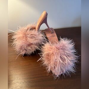Jeffrey Campbell Feather Heels Size 7.5